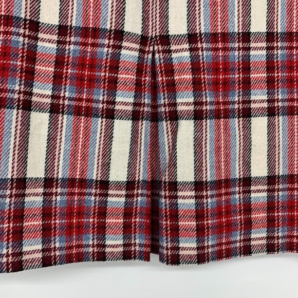 J.Crew Nello Gori Skirt Plaid Wool Blend Pleated Mini Lined - Picture 6 of 11